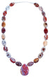 Botswana Genuine Sterling Silver Bead Necklace RX114780
